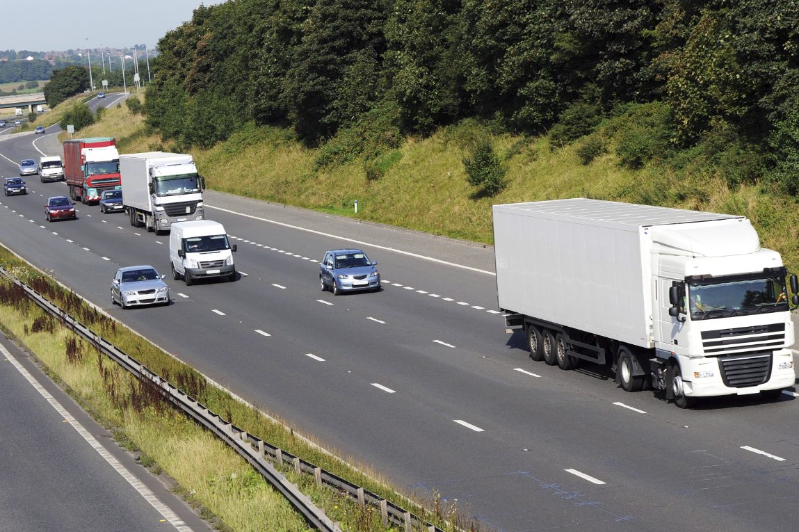 heavy traffic on highway